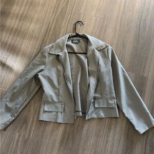 Classic Houndstooth Blazer